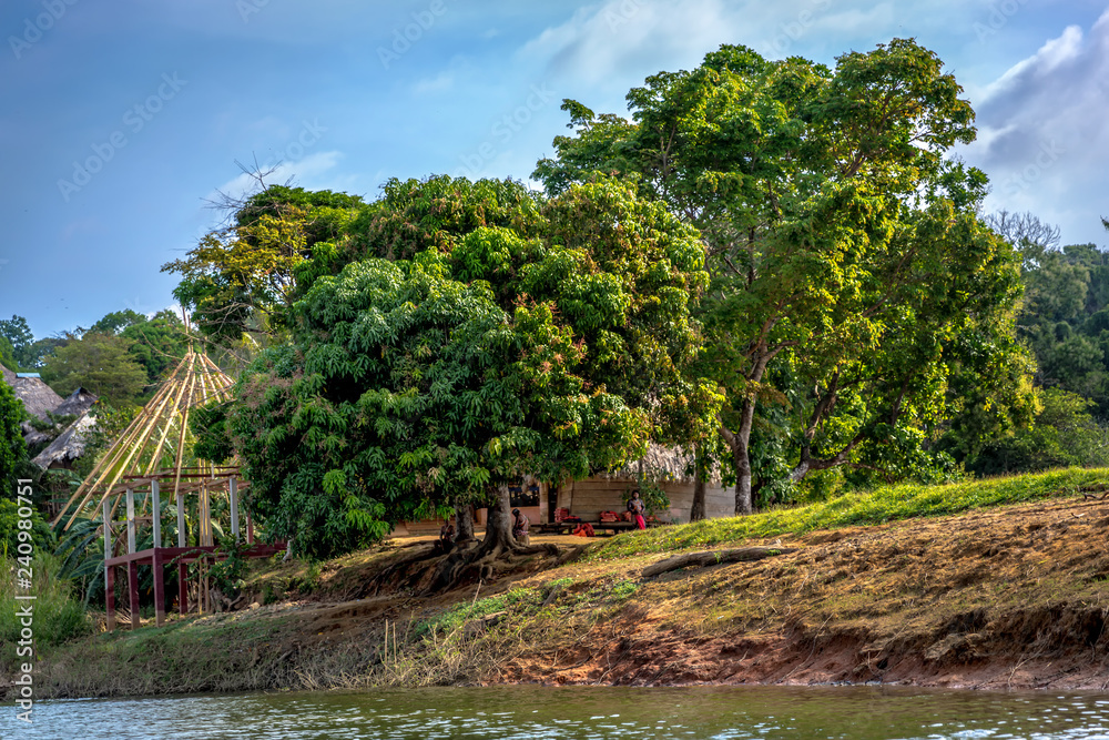 An indigenous tribe in the middle of the Panama An indigenous tribe in the middle of the Panama