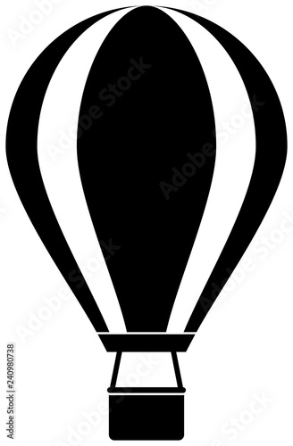 Hot air balloon silhouette.