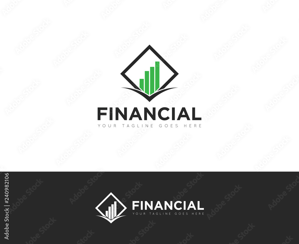 Fototapeta premium Finance logo and icon vector design template