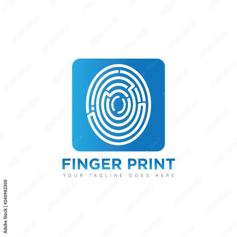 Finger print concept logo and icon design template Finger print concept logo and icon design template