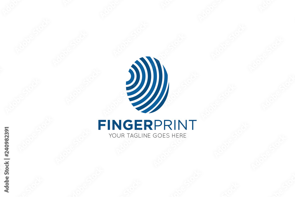 Finger print concept logo and icon design template Finger print concept logo and icon design template