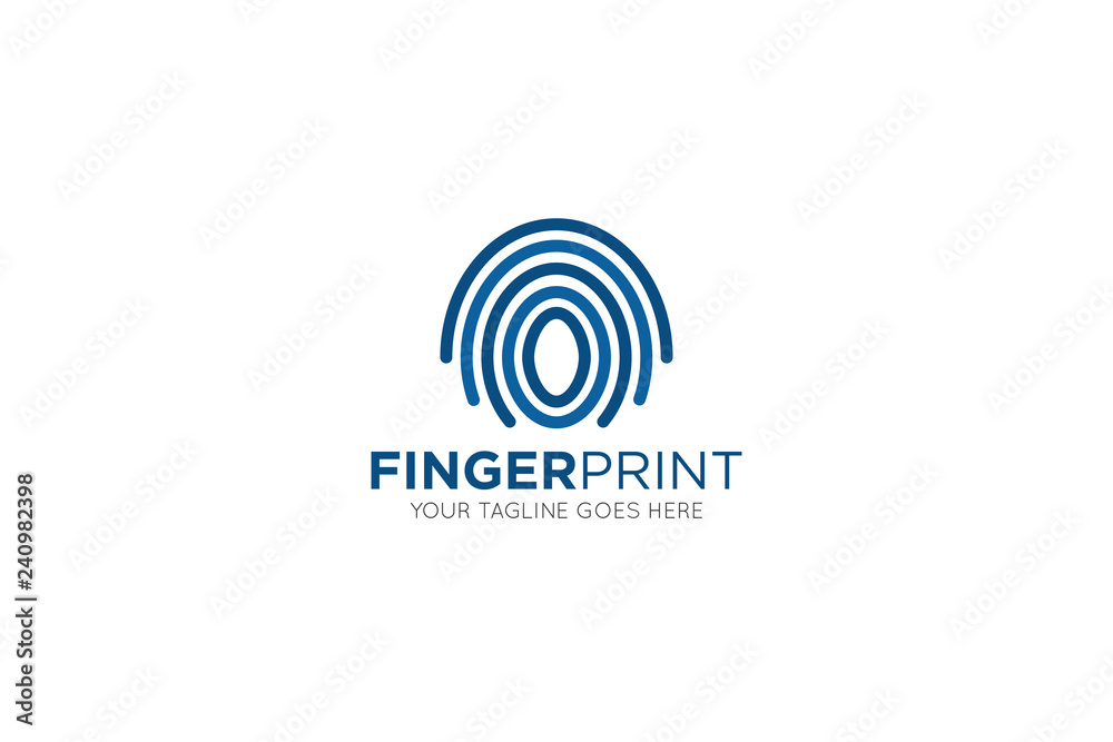 Finger print concept logo and icon design template Finger print concept logo and icon design template