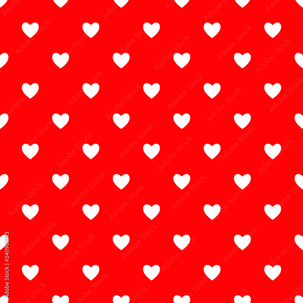 Heart seamless pattern, endless texture. White hearts on red background, vector illustration. Valentine's Day Pattern. Anniversary, Birthday. Love. Sweet Moment. Wedding. Heart seamless pattern, endless texture. White hearts on red background, vector illustration. Valentine's Day Pattern. Anniversary, Birthday. Love. Sweet Moment. Wedding.