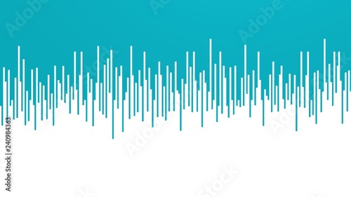 blue background with white lines from down like illustration of frequency