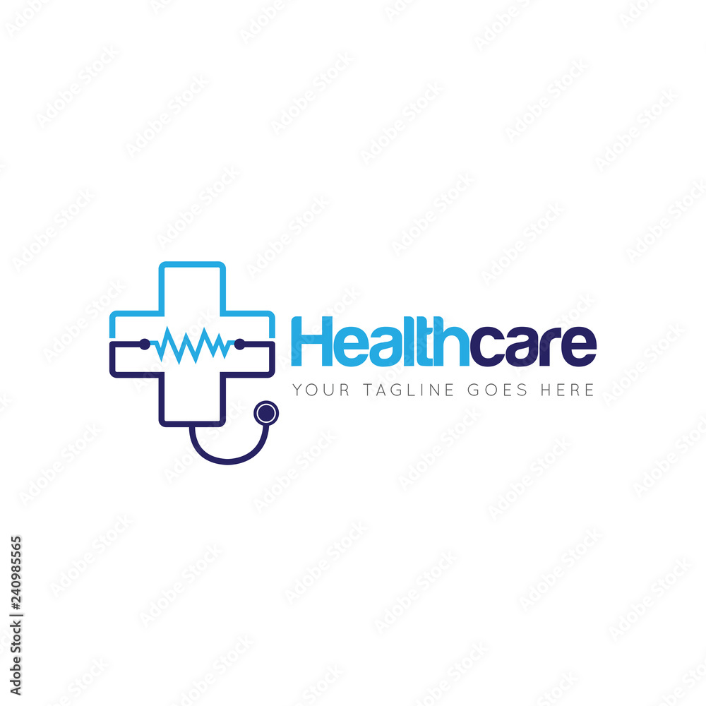 medical health care with stethoscope logo and icon vector design template medical health care with stethoscope logo and icon vector design template