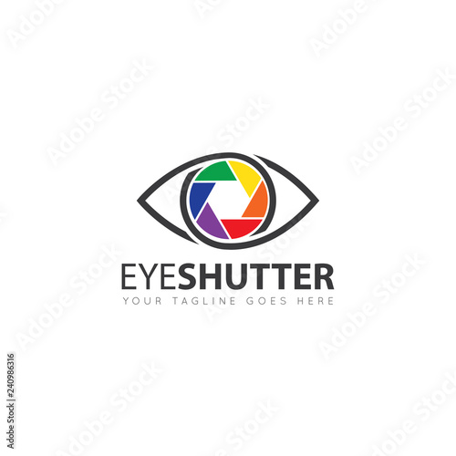 camera photography logo and icon vector design template