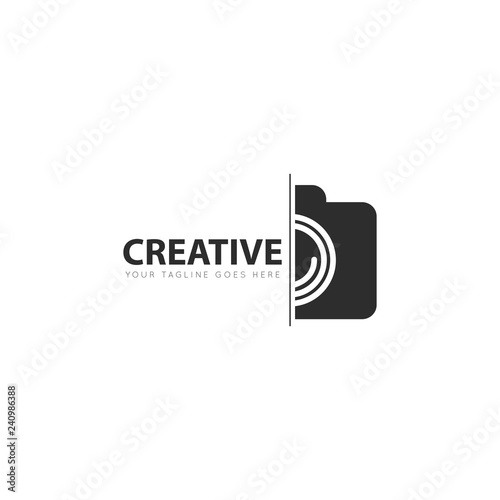 camera photography logo and icon vector design template