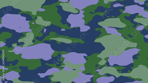 camouflage seamless pattern with blue color dominant. Fashion print