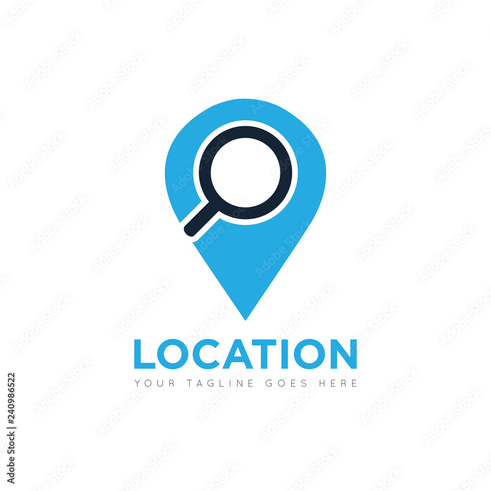 search location pin logo, icon, symbol, vector design template search location pin logo, icon, symbol, vector design template
