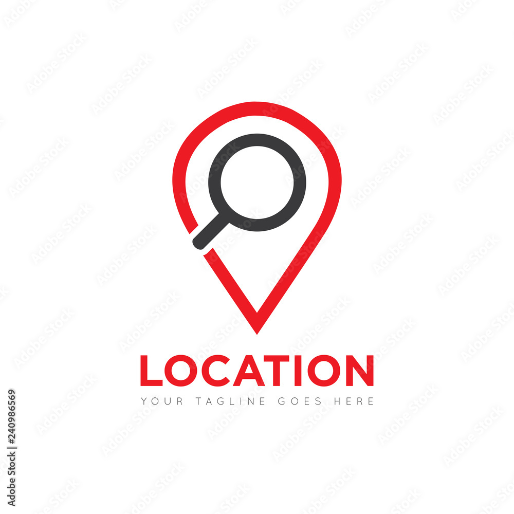search location pin logo, icon, symbol, vector design template search location pin logo, icon, symbol, vector design template