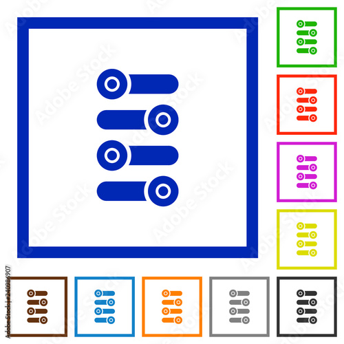 Fine tune flat framed icons