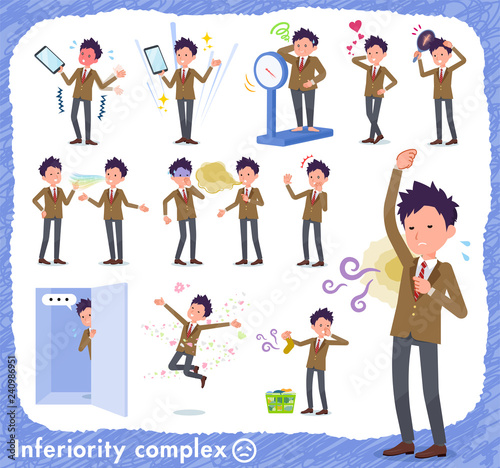 flat type school boy Brown Blazer_complex