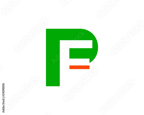 Initial Letter PF Logo Template Vector Design