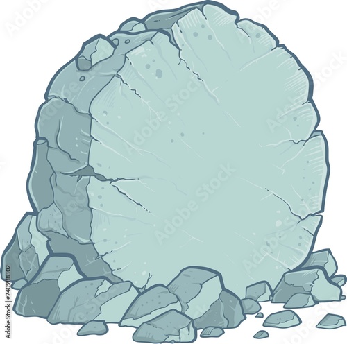 Stone rock cartoon