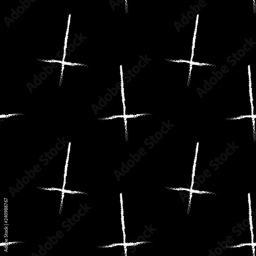 Photo Seamless pattern of black cross of Saint Peter