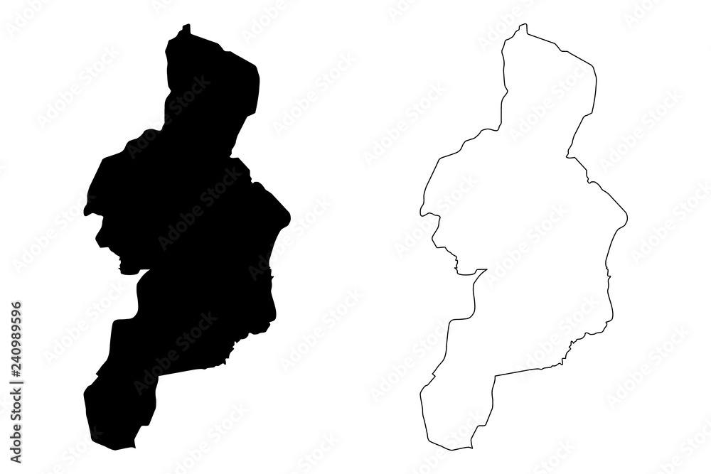 Cordillera Administrative Region (Regions and provinces of the Philippines, Republic of the Philippines) map vector illustration, scribble sketch Cordillera (CAR) map