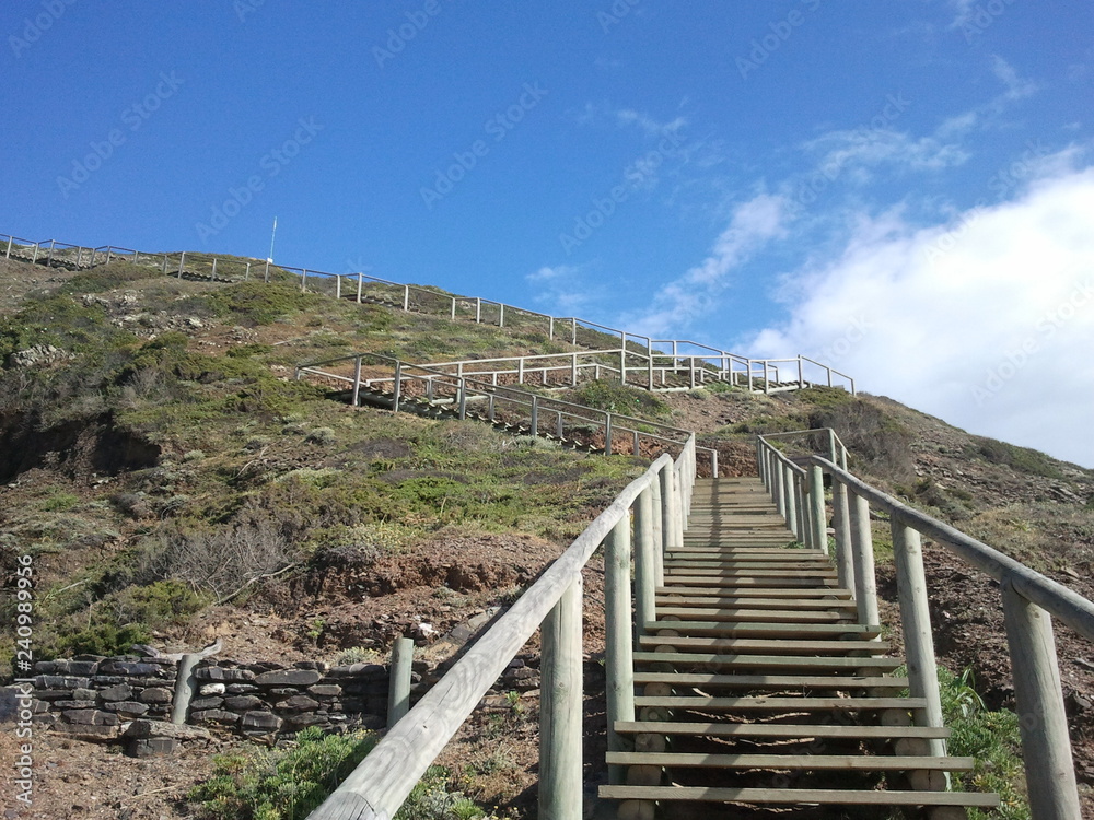 Treppen Stufen an einer Küste in Portugal