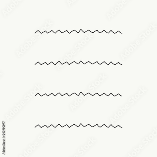 Vector of some banners, borders and dividers for your notes or whatever you want done by hand. Zig zag shape