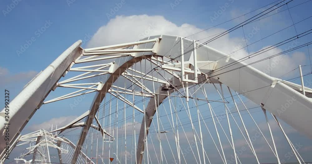 The Enneüs Heerma bridge links the Zeeburgereiland with the Steigereiland, Amsterdam, The Netherlands