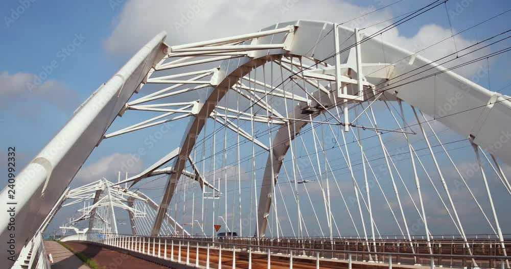 The Enneüs Heerma bridge links the Zeeburgereiland with the Steigereiland, Amsterdam, The Netherlands