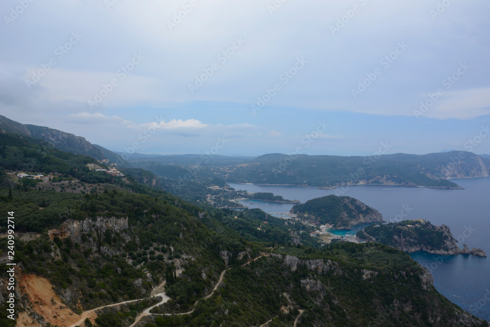 view of Paleokastritsa, Corfu, Ionian Islands, Greece view of Paleokastritsa, Corfu, Ionian Islands, Greece