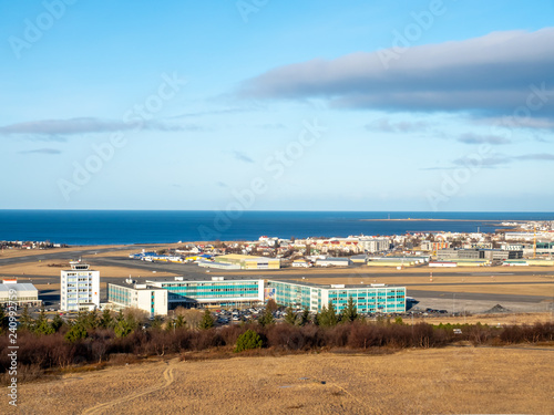 Cityscape viewpoint of Reykjavik from Perlan, Iceland photo