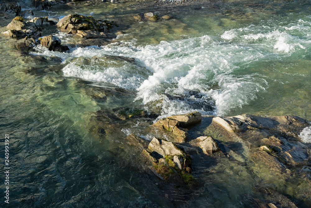 Fluss Sitter, bei Appenzell, Schweiz