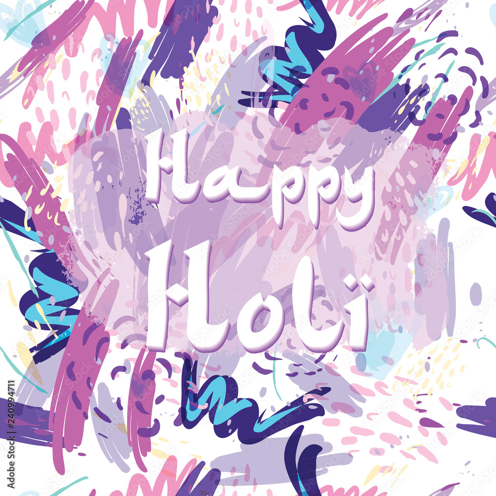 Abstract holiday background Happy Holi colors India. stained watercolor splashes in pastel colors. Beautiful abstract texture fashion style 80 x Memphis