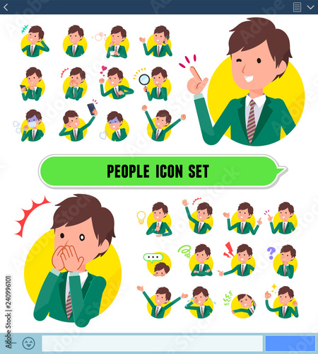 flat type school boy Green Blazer_icon