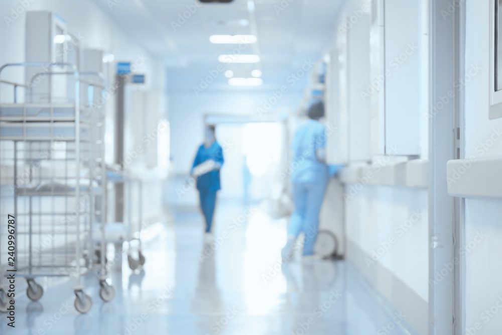 Hallway Specialists medical blurred background Hallway Specialists medical blurred background