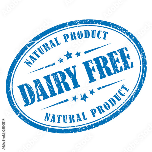 Dairy free vector stamp