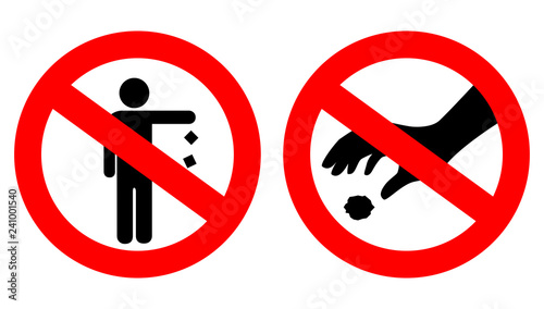 No littering signs