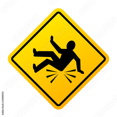 Fall danger vector sign