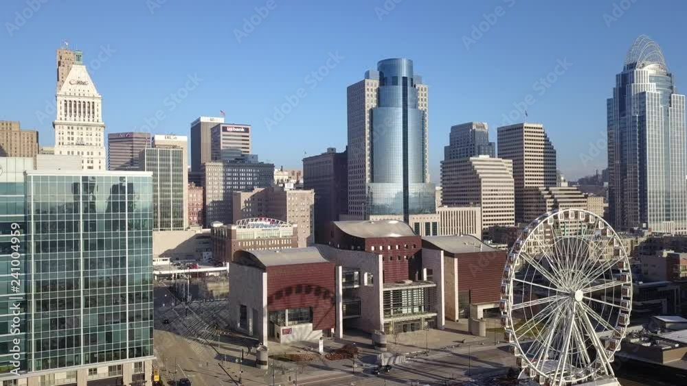 Aerial Stock Video of Cincinnati Ohio 4K