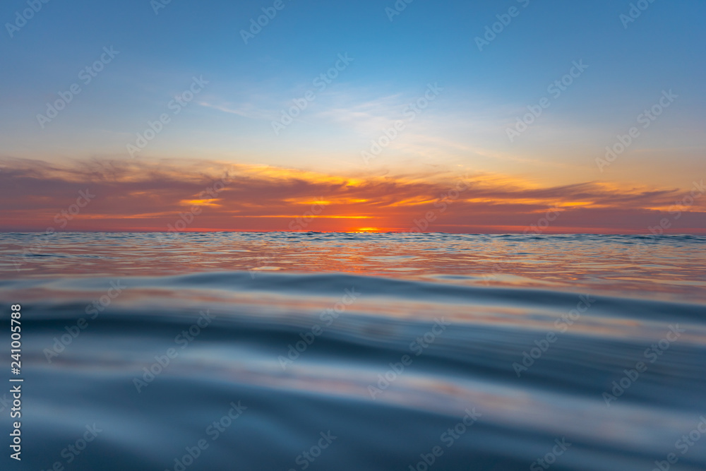 big waves in beautiful sunset big waves in beautiful sunset