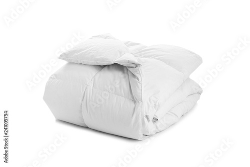 Εκτύπωση καμβά Folded soft blanket on white background