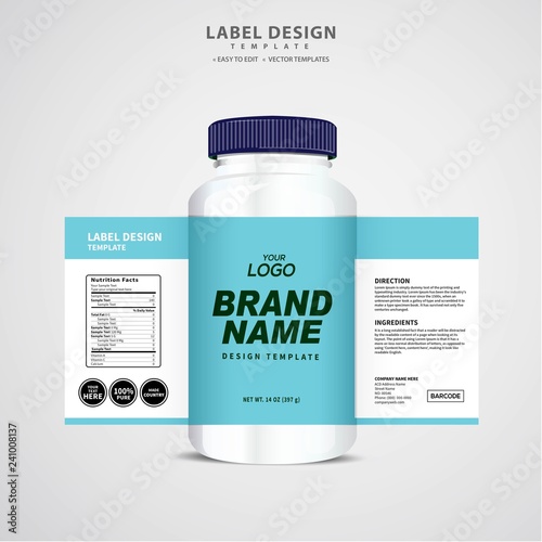Bottle label, Package template design, Label design, mock up design label template