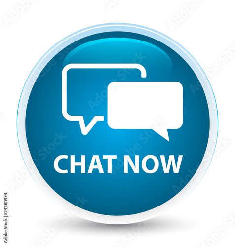 Chat now special prime blue round button
