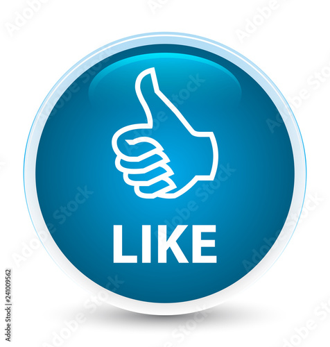 Like special prime blue round button