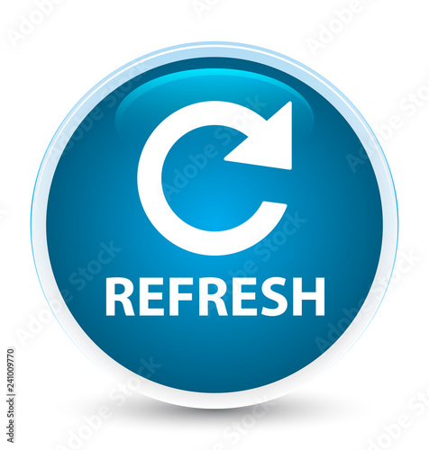 Refresh (rotate arrow icon) special prime blue round button