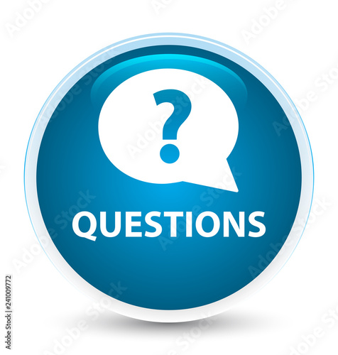 Questions (bubble icon) special prime blue round button