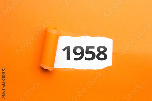 surprising Number / Year 1958 orange background