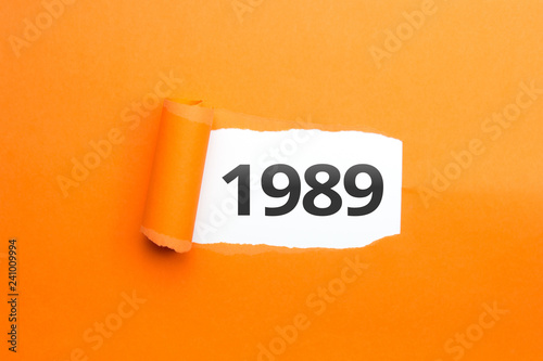 surprising Number / Year 1989 orange background