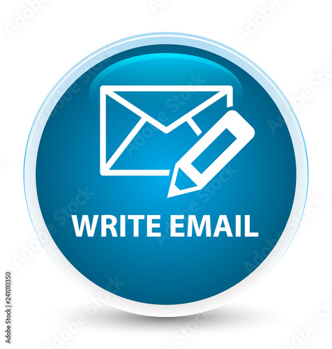 Write email special prime blue round button