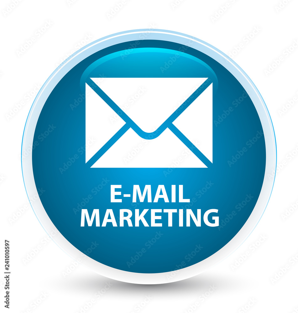 E-mail marketing special prime blue round button E-mail marketing special prime blue round button