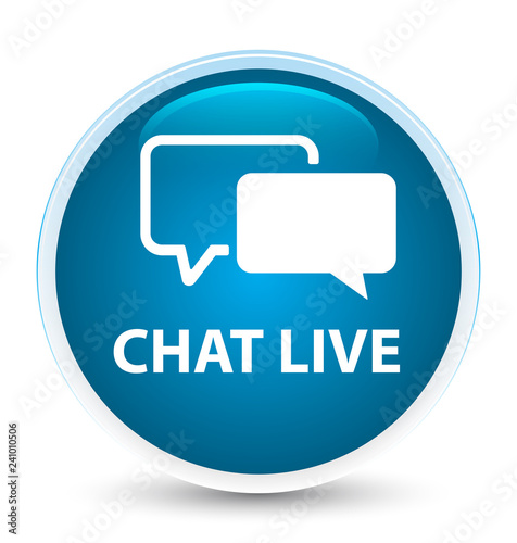 Chat live special prime blue round button