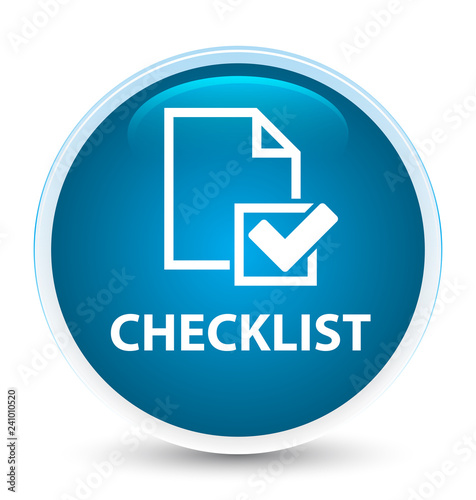 Checklist special prime blue round button