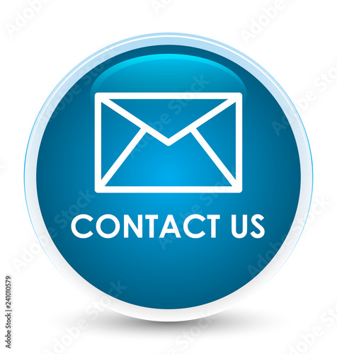 Contact us (email icon) special prime blue round button