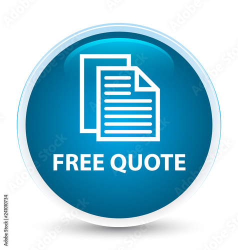 Free quote special prime blue round button