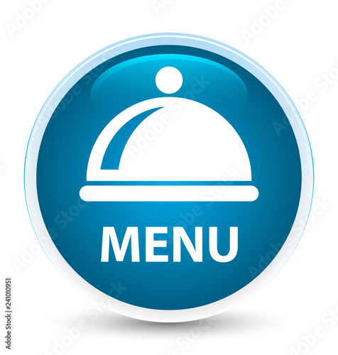 Menu (food dish icon) special prime blue round button